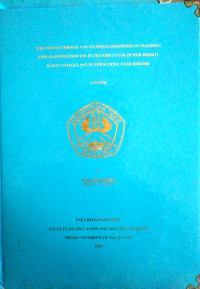 SKRIPSI THE CHARACTERISTICS OF STUDENTS RESPONSES IN TEACHING AND LEARNING PROCESS IN THE FIRST YEAR OF SMK BHAKTI KARYA / MAGELANG IN THE SCHOOL YEAR 2005/2006