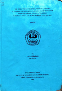 SKRIPSI THE EFFECTIVENESS OF LISTEN AND DRAW TECHNIQUE IN TEACHING VOCABULARY TO THE FIFTH GRADE STUDENTS OF SD NEGERI SAMBAK, KECAMATAN KAJORAN, KABUPATEN MAGELANG IN THE ACADEMIC YEAR 2008/2009