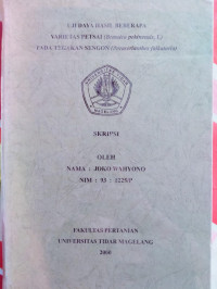 SKRIPSI UJI DAYA HASIL BEBERAPA VARIETAS PETSAI  (Brassica pekinensis, L) PADA TEGAKAN SENGON  (Paraserianthes falkataria )