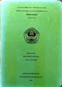 SKRIPSI UJI UMUR BIBIT DAN DOSIS PUPUK UREA TERHADAP HASIL TANAMAN KUBIS BUNGA (Brassica oleracea)